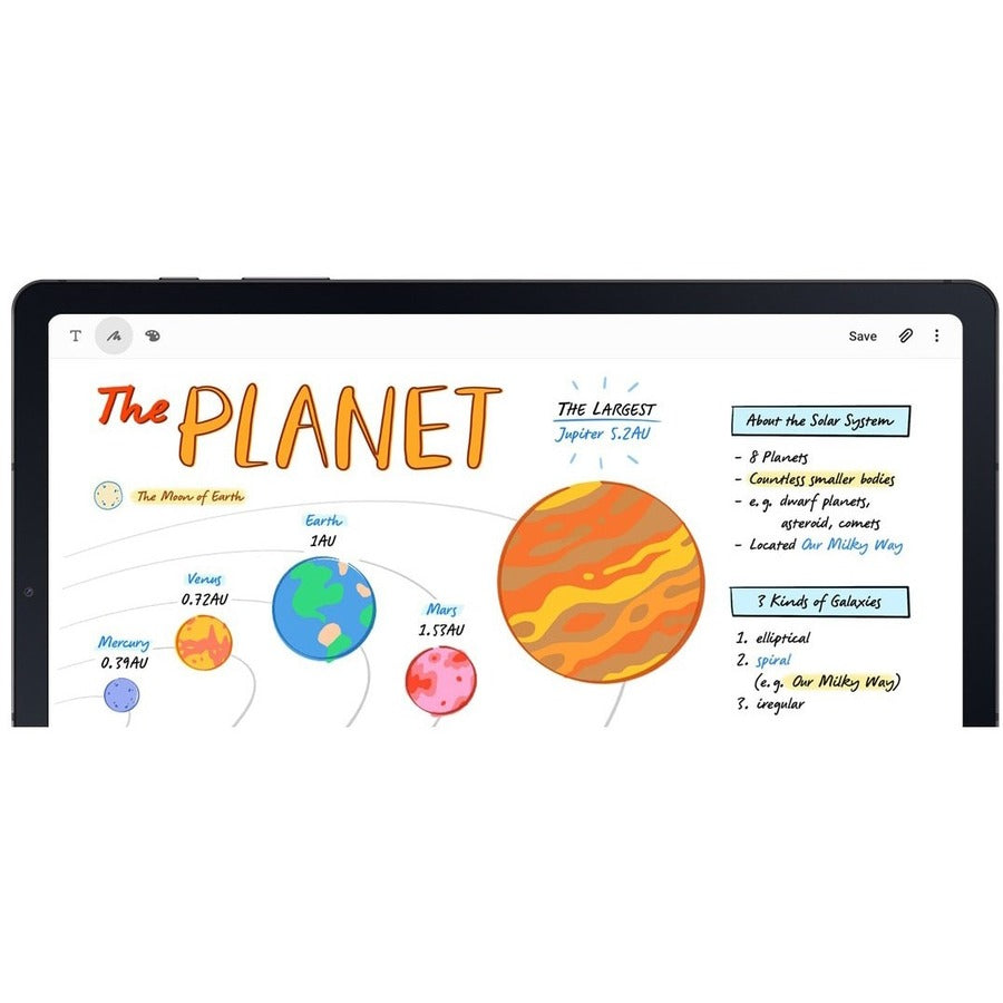 Samsung Galaxy Tab S6 Lite (2022 Edition) Sm-P613 Tablet - 10.4" Wuxga+ - Octa-Core (Kryo 465 Gold Dual-Core (2 Core) 2.30 Ghz + Kryo 465 Silver Hexa-Core (6 Core) 1.80 Ghz) - 4 Gb Ram - 128 Gb Storage - Android 12 - Oxford Gray