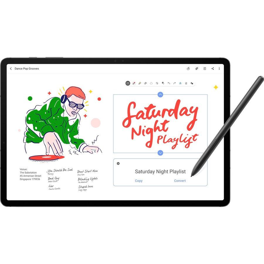 Samsung Galaxy Tab S7+ SM-T970 Tablet - 12.4 WQXGA+ - Qualcomm Snapdragon 865 Plus - 8 GB - 256 GB Storage - Android 10 - Mystical Black" SM-T970NZKEXAR