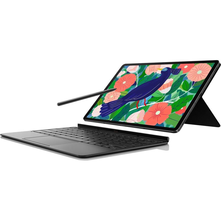Samsung Galaxy Tab S7+ SM-T970 Tablet - 12.4 WQXGA+ - Qualcomm Snapdragon 865 Plus - 8 GB - 256 GB Storage - Android 10 - Mystical Black" SM-T970NZKEXAR