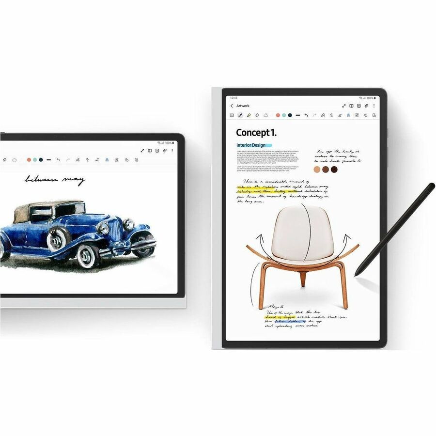 Samsung Galaxy Tab S9+ NotePaper Screen Panel White - For 12.4" Widescreen LCD Tablet -