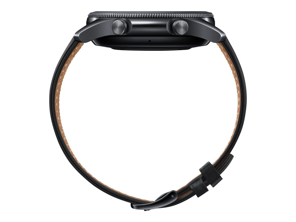 Samsung Galaxy Watch 3 - 45 mm - mystic black - smart watch with band - leather - display 1.4 - 8 GB - Wi-Fi