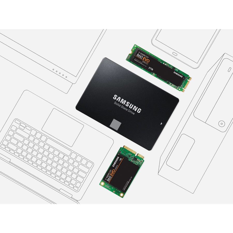 Samsung-IMSourcing 860 EVO MZ-76E4T0B/AM 4 TB Solid State Drive - 2.5 Internal - SATA (SATA/600)"