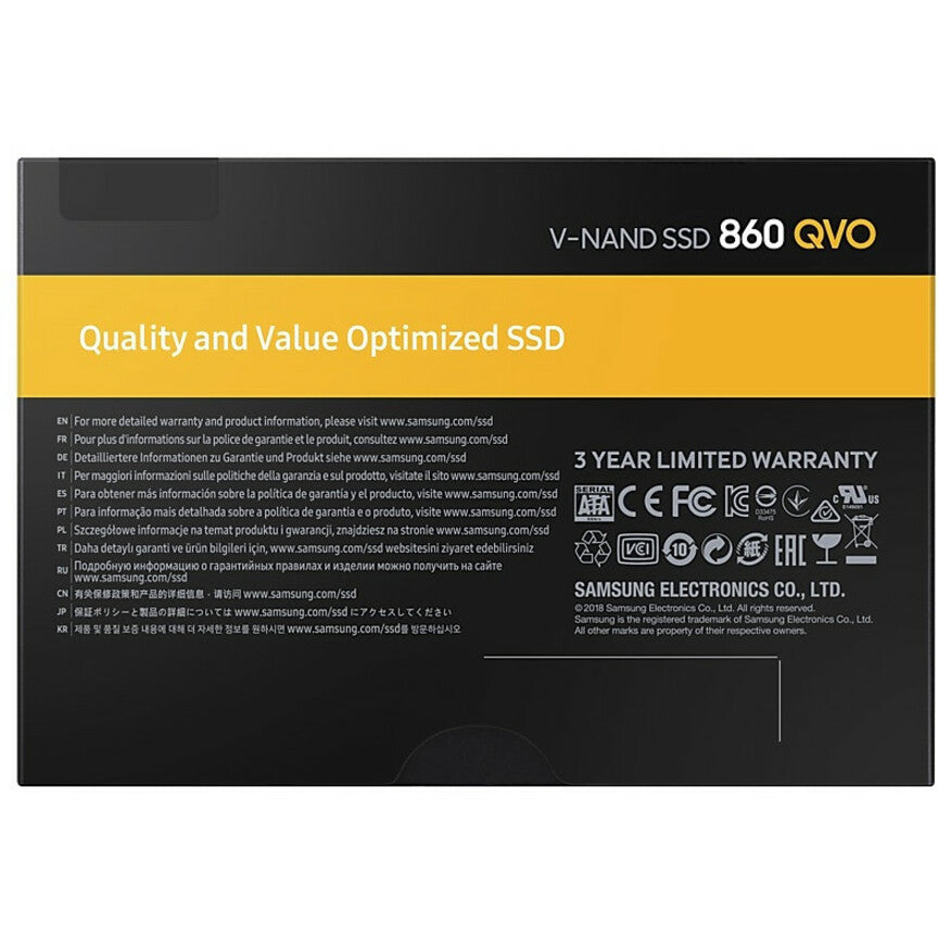 Samsung-IMSourcing 860 QVO MZ-76Q1T0B/AM 1 TB Solid State Drive - 2.5 Internal - SATA (SATA/600)"