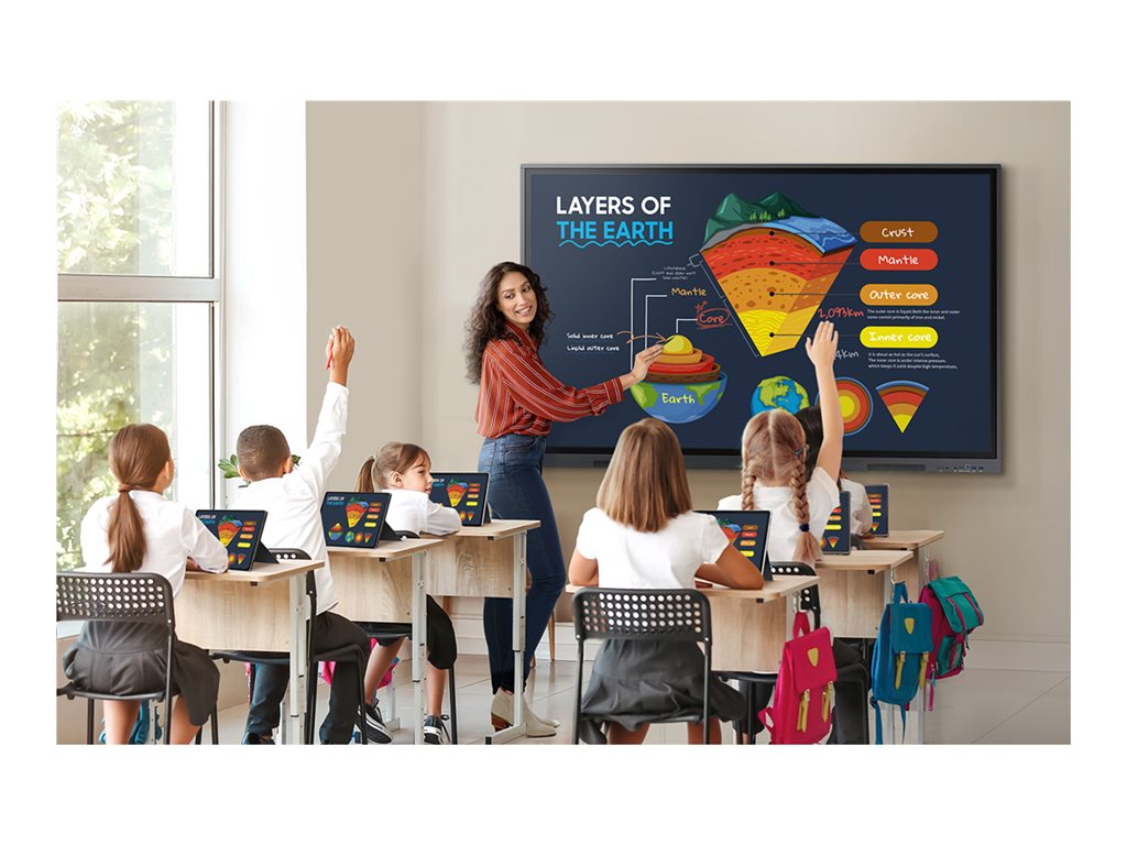 Samsung Interactive Display WA65D - 65 Diagonal Class WAD Series LED-backlit LCD display - education / business - with built-in