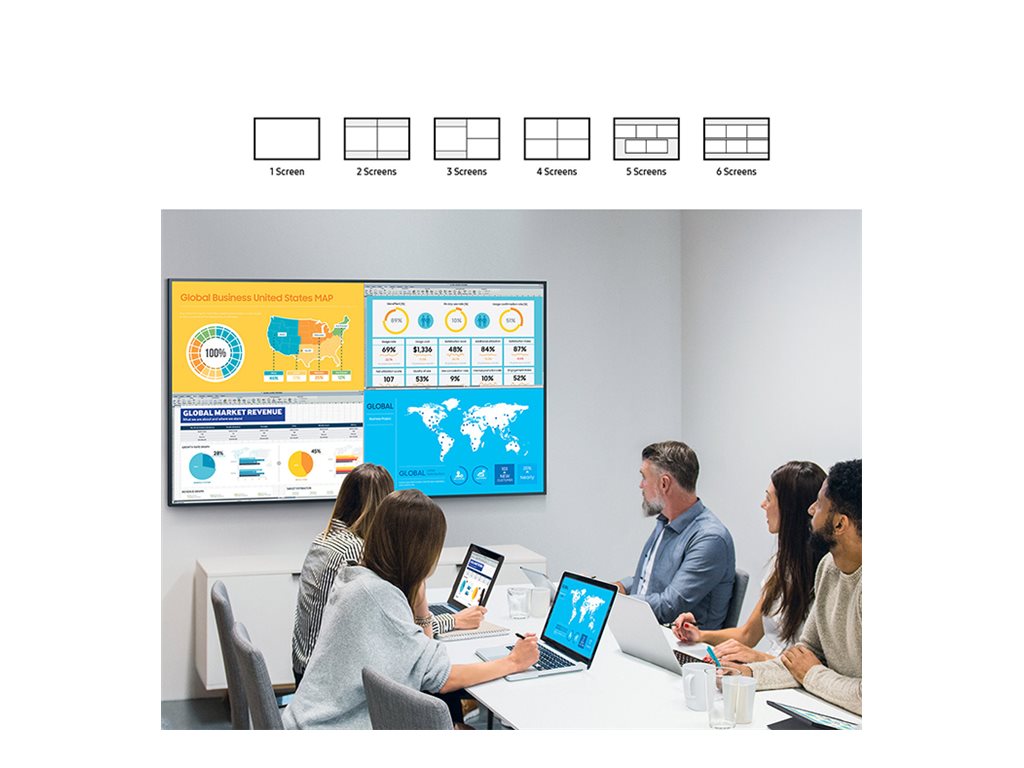 Samsung QM50C - 50 Diagonal Class (48.5" viewable) - QMC Series LED-backlit LCD display - digital signage - Tizen OS - 4K UHD