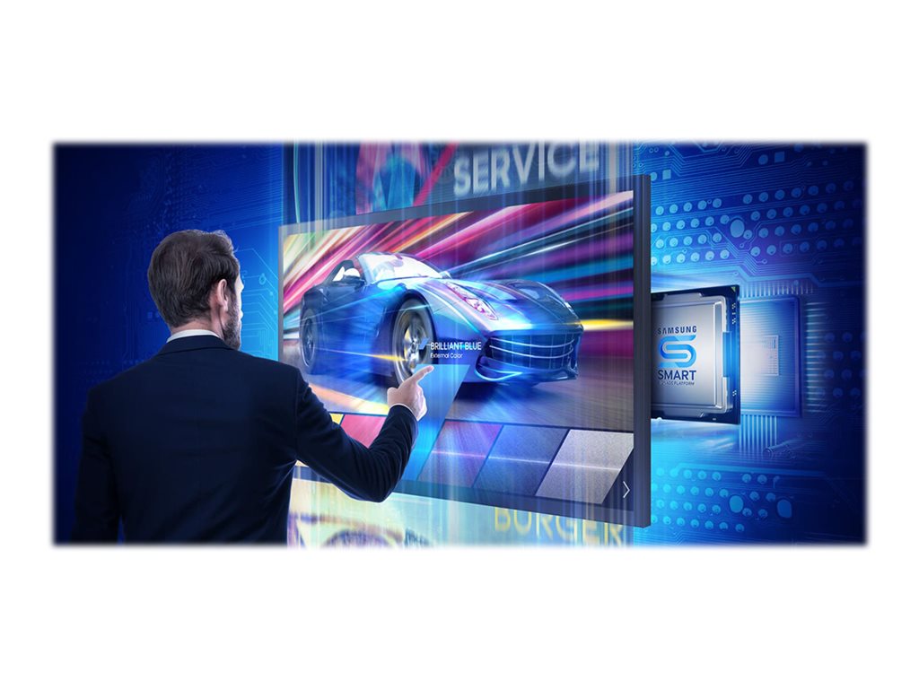 Samsung QM55B-T - 55 Diagonal Class (54.6" viewable) - QMB-T Series LED-backlit LCD display - digital signage - with touchscreen