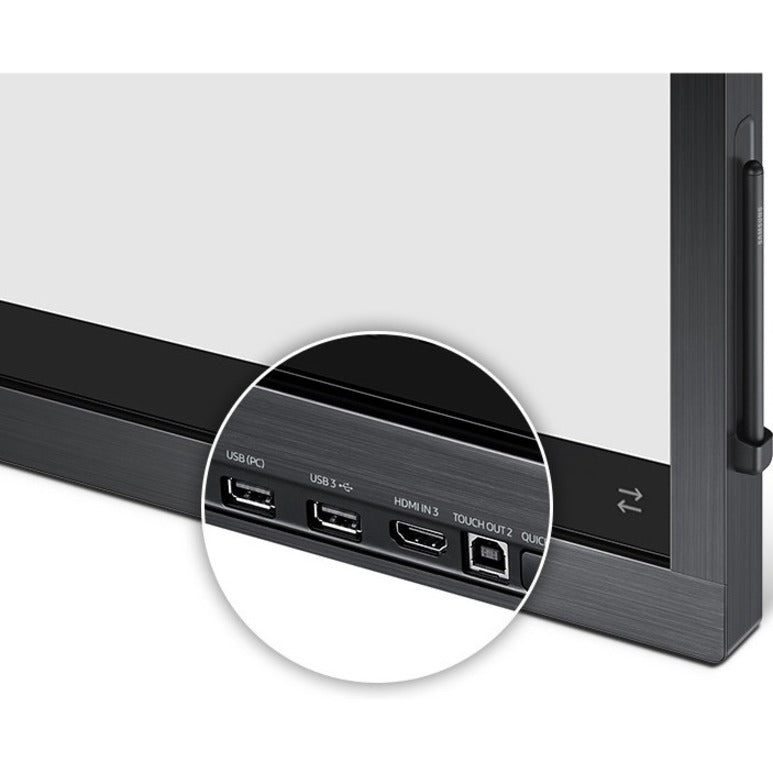 Samsung Qb75N-W Interactive Whiteboard 190.5 Cm (75") 3840 X 2160 Pixels Black