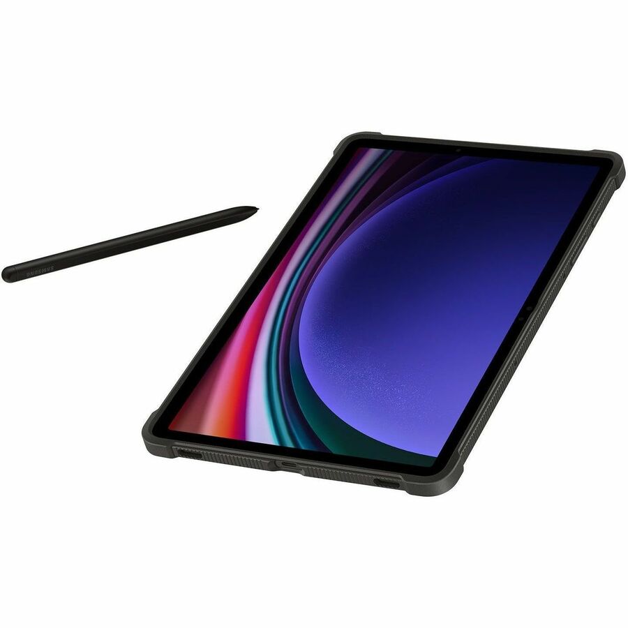 Samsung Rugged Carrying Case for 11" Samsung Galaxy Tab S9 Tablet, Stylus - Black - Bump