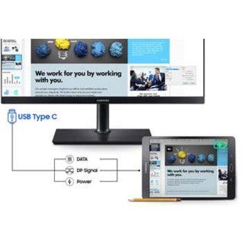 Samsung S24H850Qfn Computer Monitor 60.5 Cm (23.8") 2560 X 1440 Pixels Quad Hd Led Black