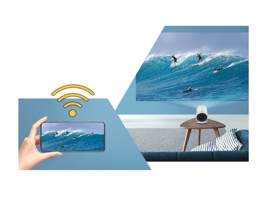 Samsung The Freestyle SP-LFF3CLAX - 2nd Generation - DLP projector - LED - portable - 230 ANSI lumens - Full HD (1920 x 1080) SP-LFF3CLAXXZA