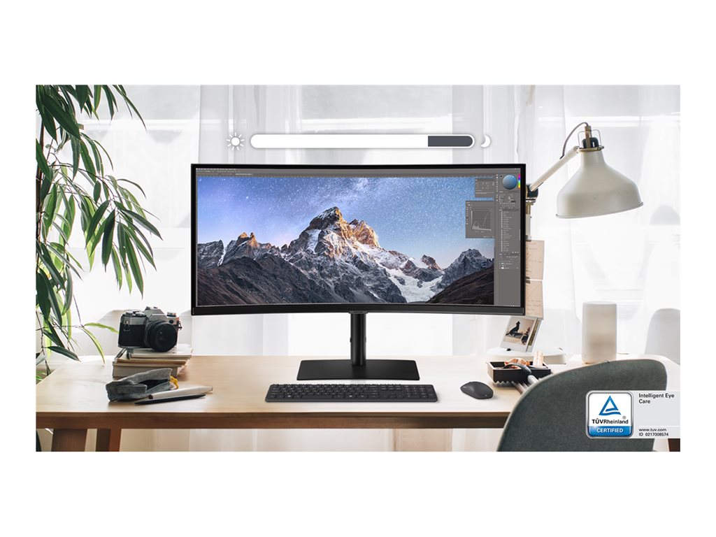 Samsung ViewFinity S6 S34C654UAN - S65UC Series - LED monitor - curved - 34 - 3440 x 1440 UWQHD @ 100 Hz - VA - 350 cd/mï¿½ -