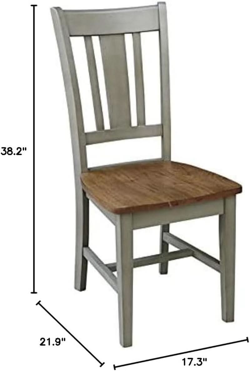 San Remo Splatback Dining Chair Distressed Hickory Stone