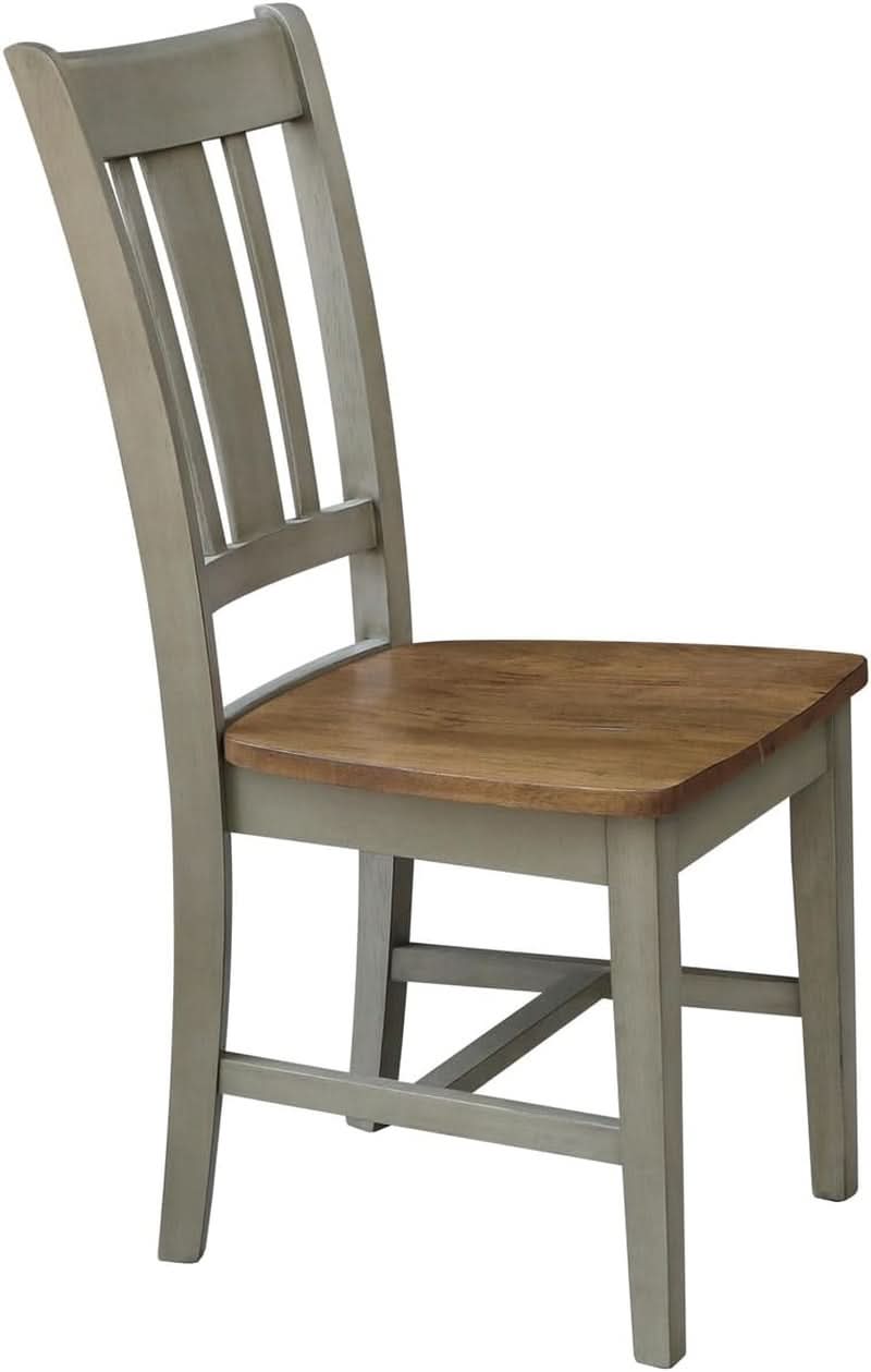 San Remo Splatback Dining Chair Distressed Hickory Stone