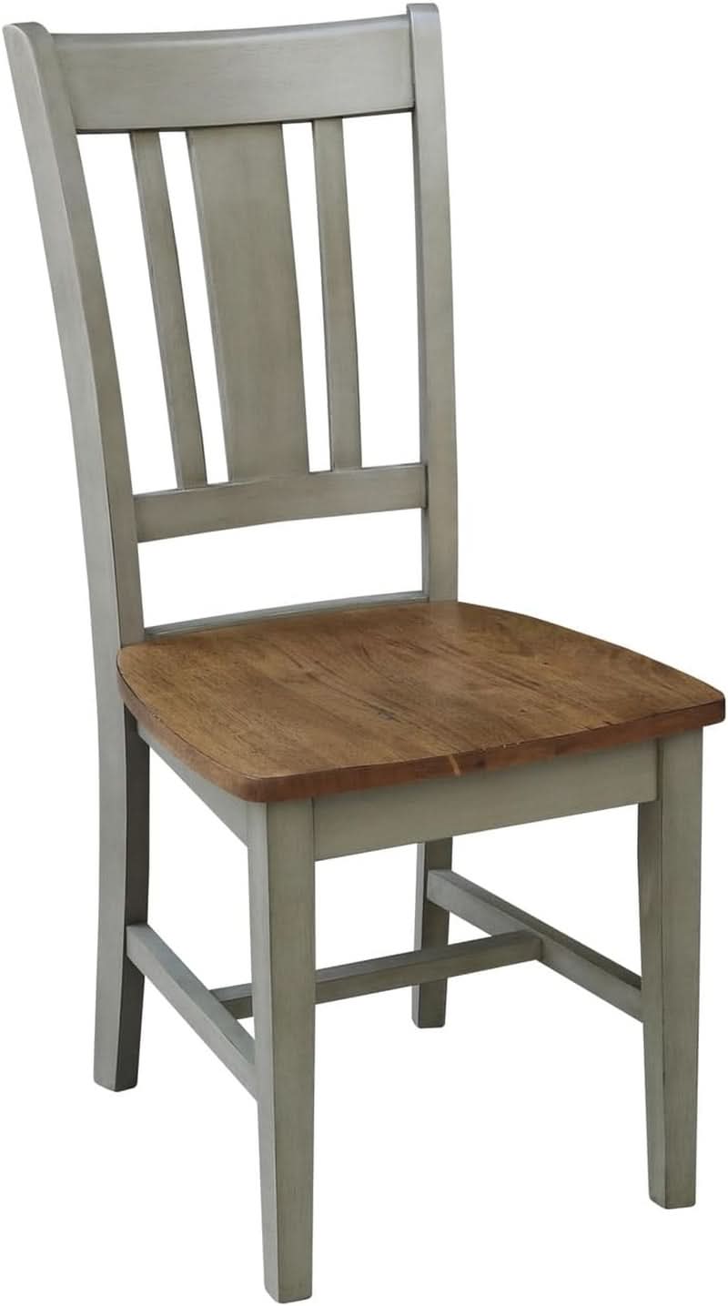 San Remo Splatback Dining Chair Distressed Hickory Stone