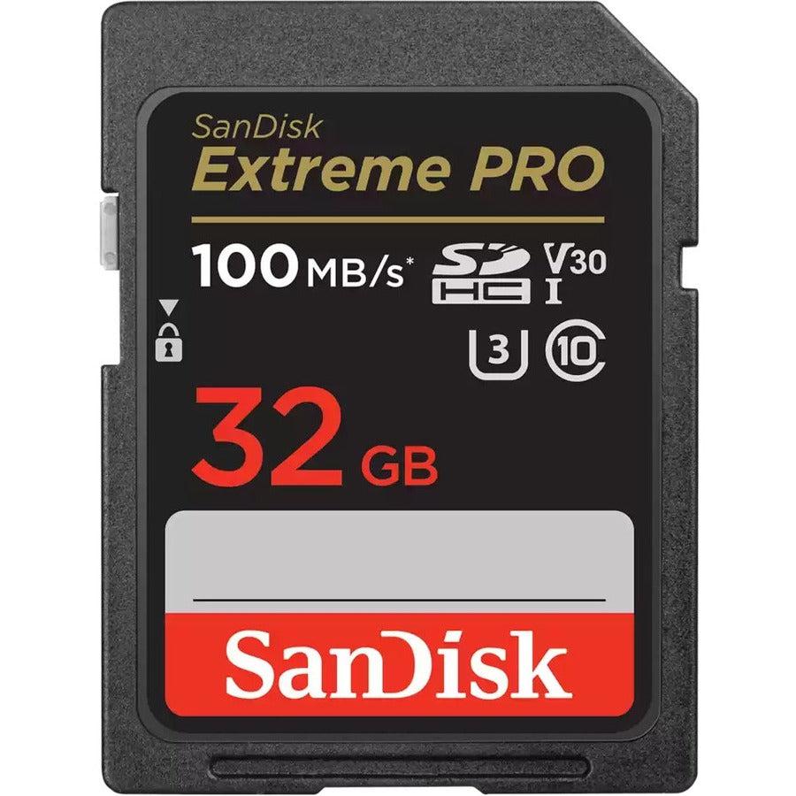 SanDisk Extreme PRO 32 GB Class 10/UHS-I (U3) V30 SDHC - 1 Pack