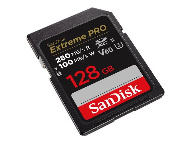 SanDisk Extreme Pro 128GB UHS-II V60 Memory Card for Pros