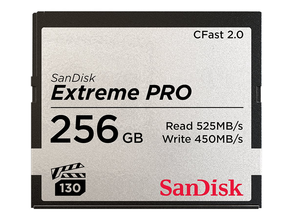 SanDisk Extreme Pro - Flash memory card - 256 GB - CFast 2.0 SDCFSP-256G-A46D
