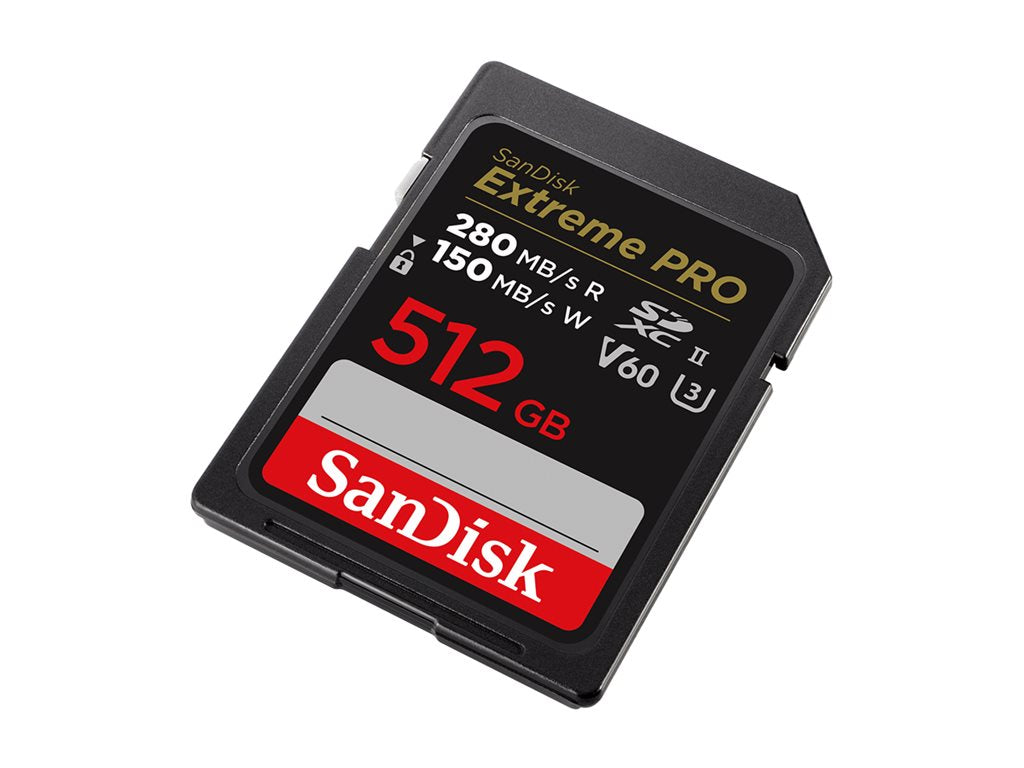 SanDisk Extreme Pro - Flash memory card - 512 GB - Video Class V60 / UHS-II U3 / Class10 - SDXC UHS-II SDSDXEP-512G-GN4IN
