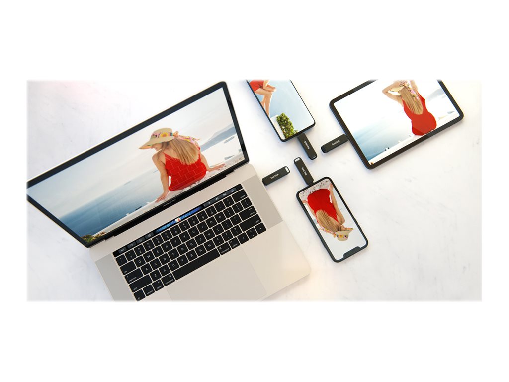SanDisk iXpand Luxe - USB flash drive - 256 GB - USB-C / Lightning SDIX70N-256G-AN6NE