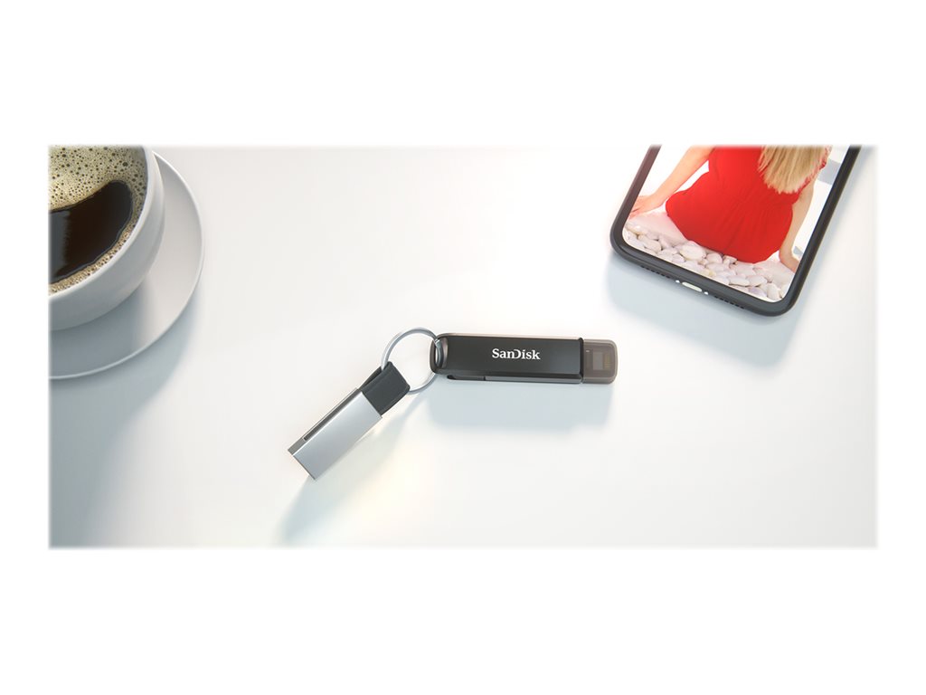 SanDisk iXpand Luxe - USB flash drive - 256 GB - USB-C / Lightning SDIX70N-256G-AN6NE