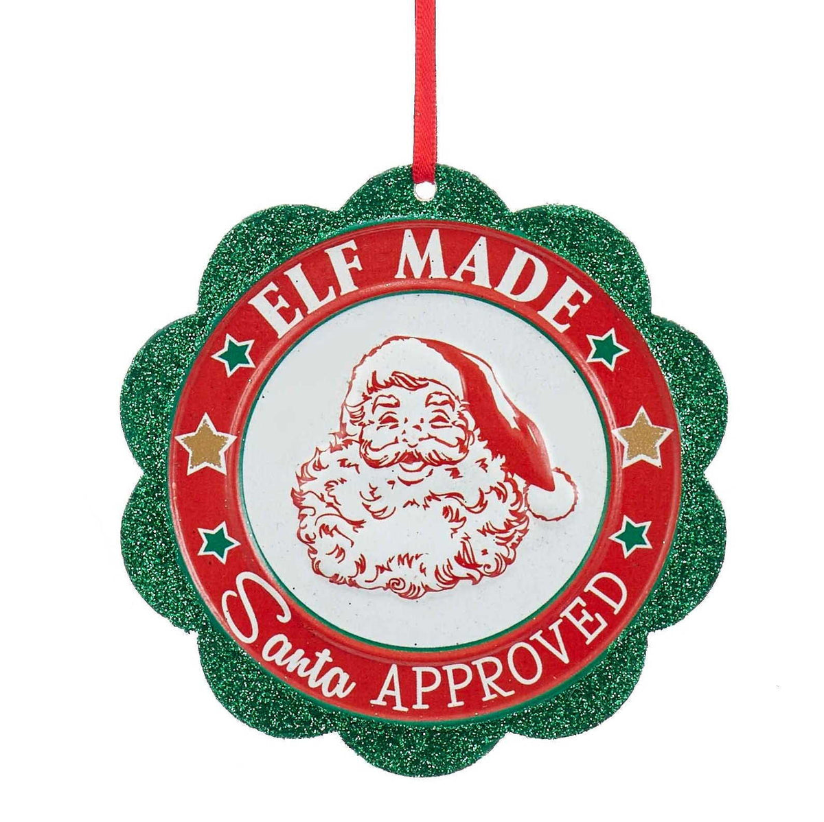 Santa Seal of Approval Ornament - Elf Made, Santa Approved