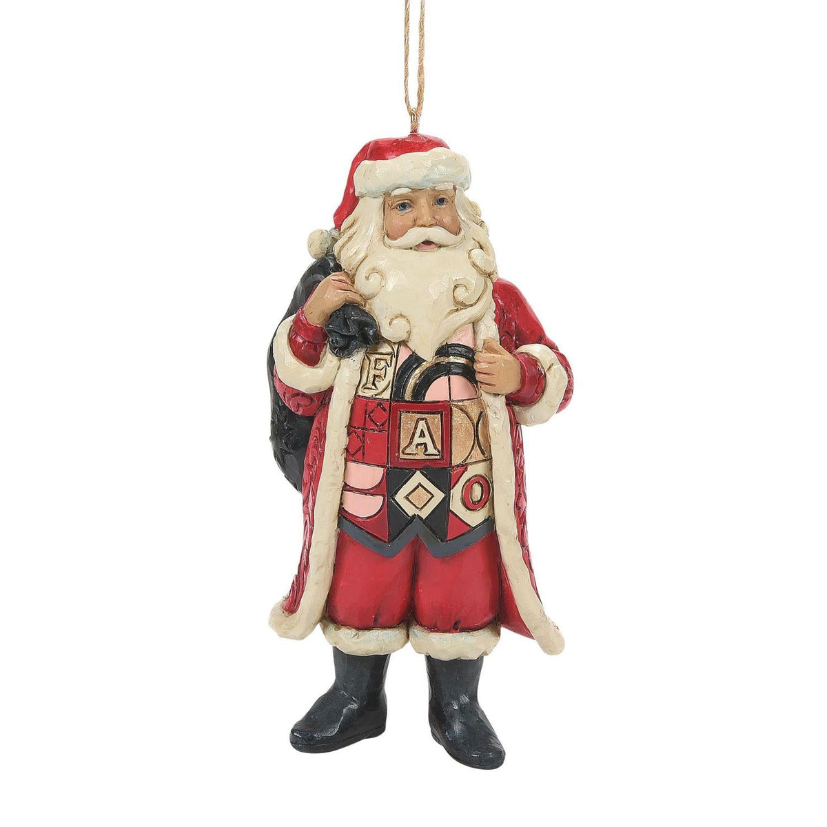 Santa with FAO Toy Bag Ornament