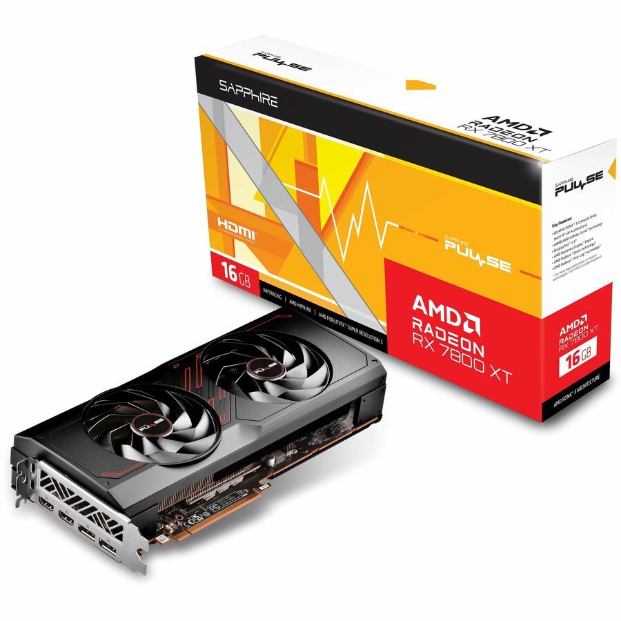 Sapphire AMD Radeon RX 7800 XT Graphic Card - 16 GB GDDR6