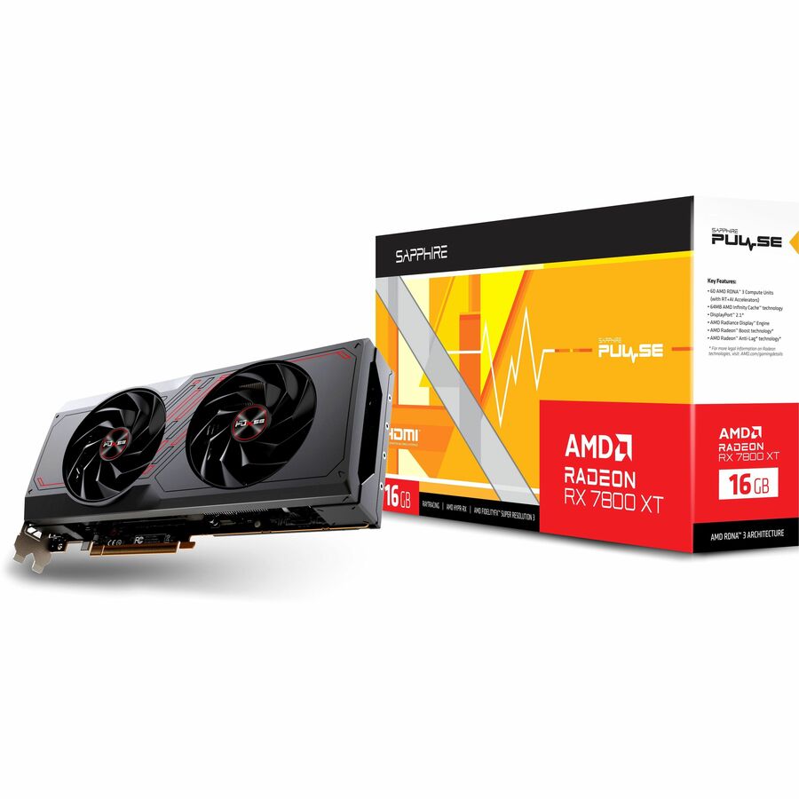 Sapphire AMD Radeon RX 7800 XT Graphic Card - 16 GB GDDR6