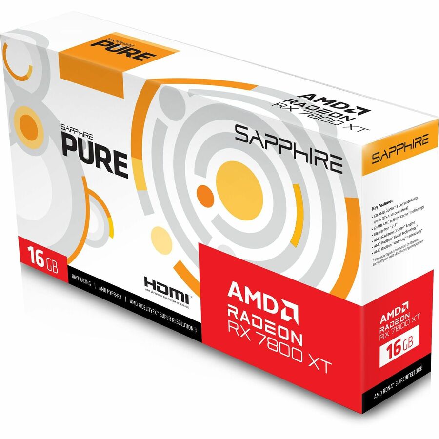 Sapphire AMD Radeon RX 7800 XT Graphic Card - 16 GB GDDR6