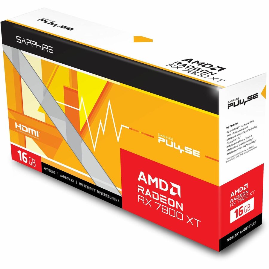 Sapphire AMD Radeon RX 7800 XT Graphic Card - 16 GB GDDR6