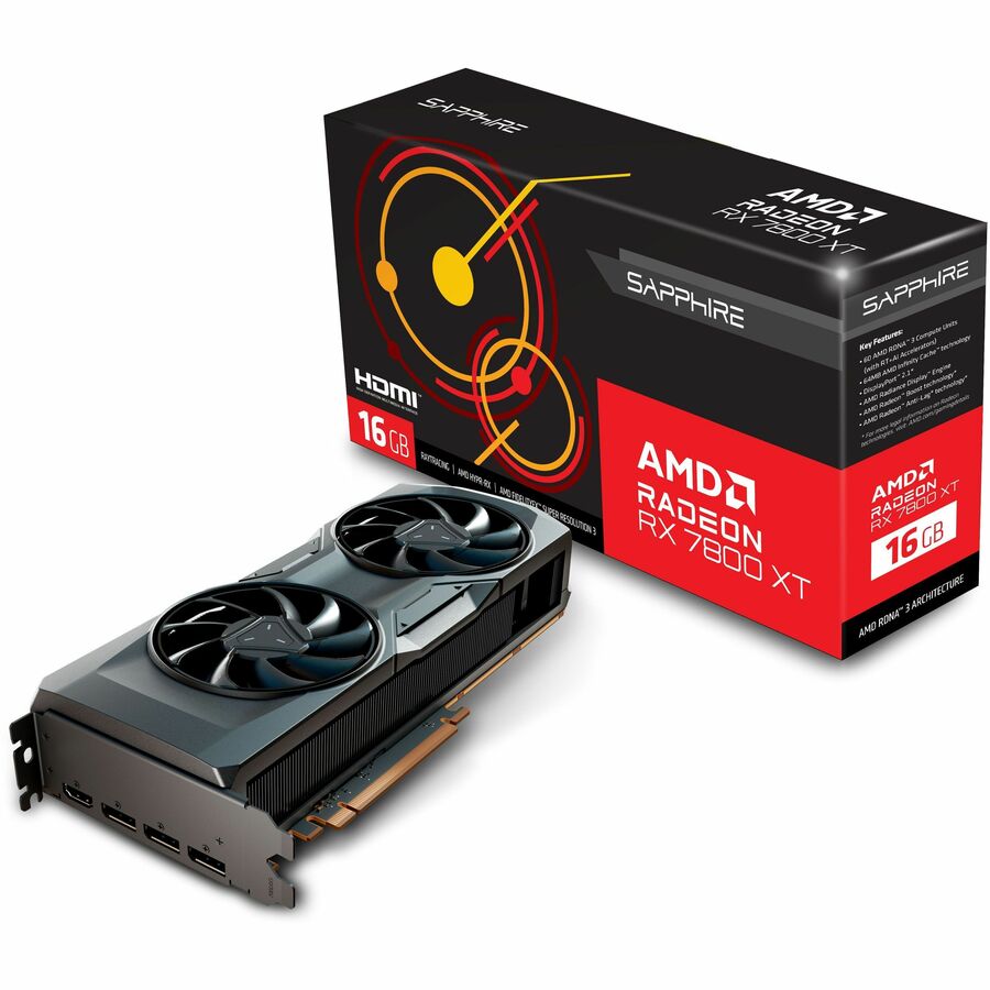 Sapphire AMD Radeon RX 7800 XT Graphic Card - 16 GB GDDR6