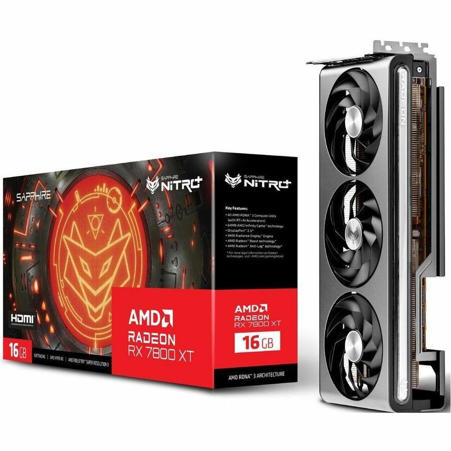 Sapphire AMD Radeon RX 7800 XT Graphic Card - 16 GB GDDR6
