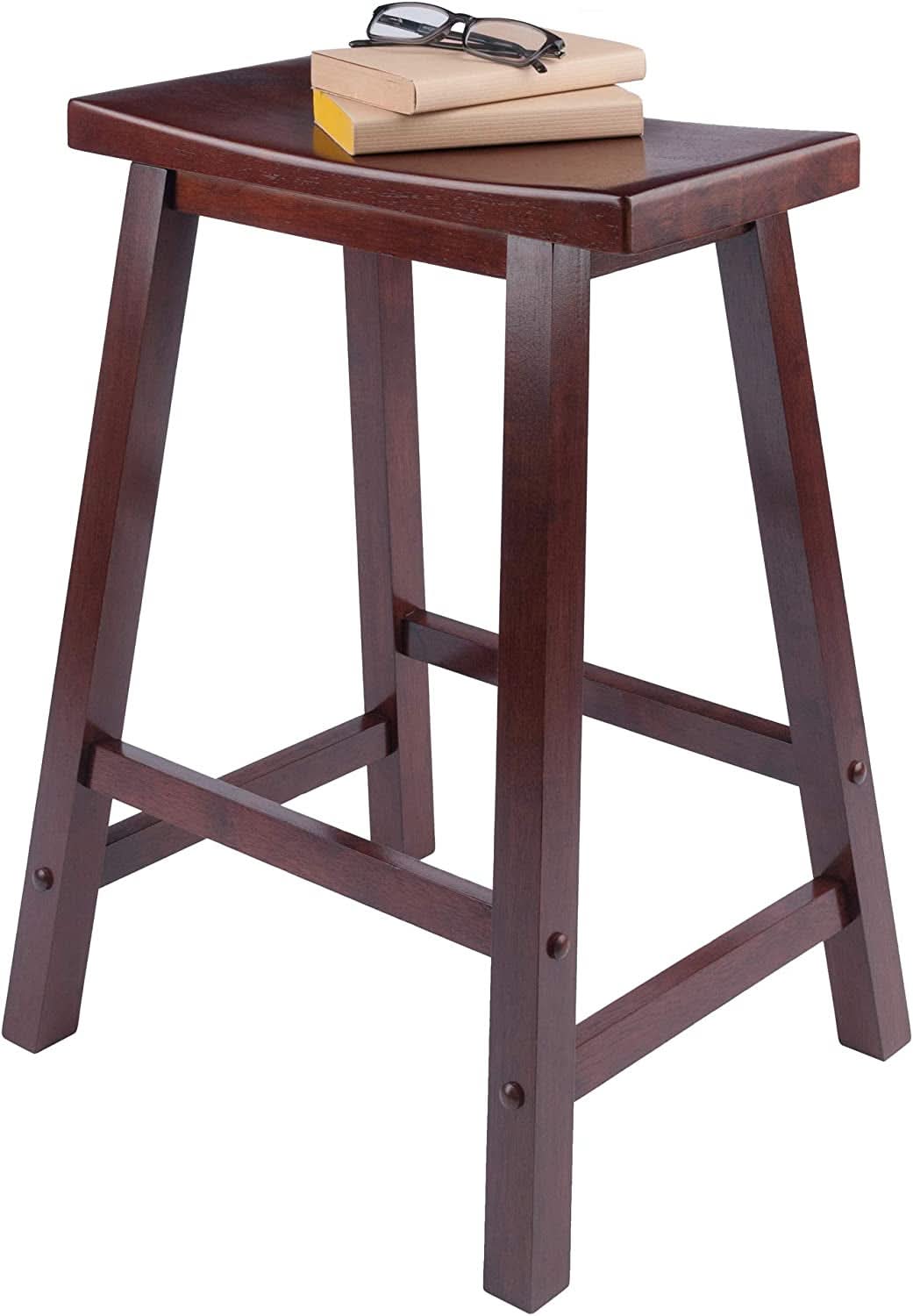 Satori 24 Inch Walnut Counter Stool For Modern Kitchen Bar