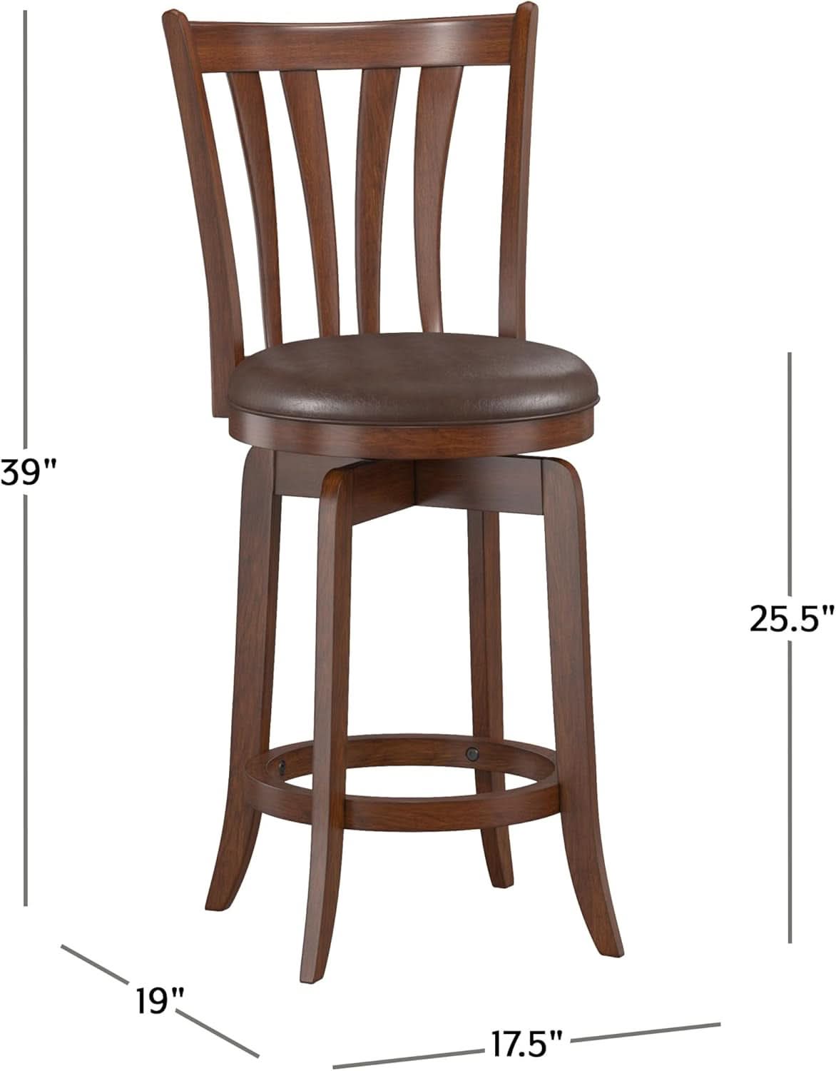 Savana Swivel Counter Stool Cherry Finish Counter Height