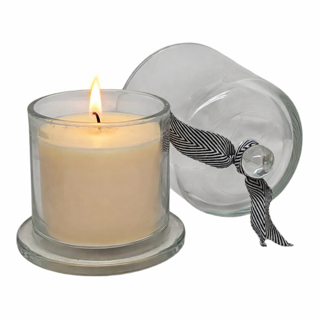 Scented Candle in a Glass Cloche - Gilded Woods and Tobacco