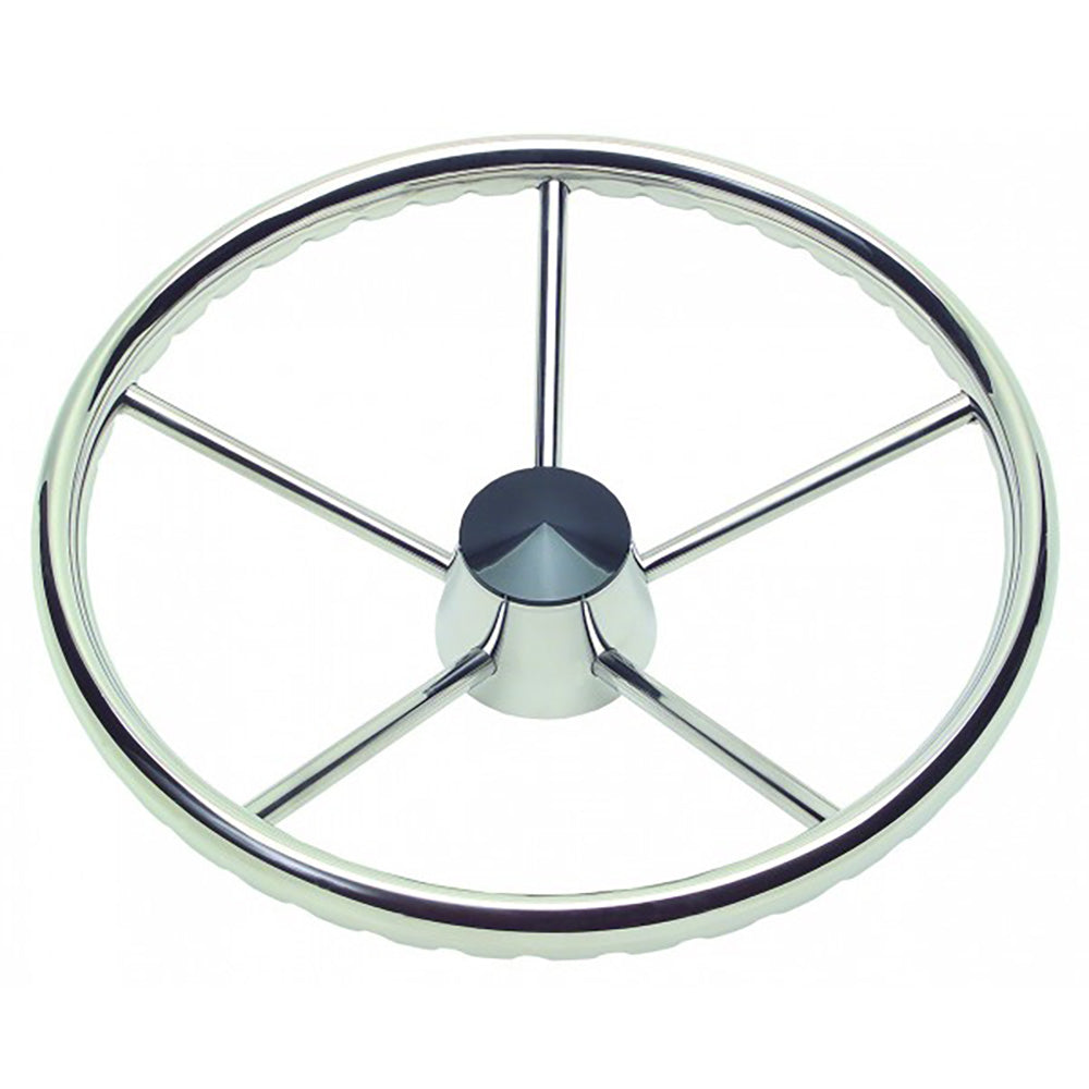 Schmitt Marine 170 Finger Grip Destroyer 5-Spoke 15.5" Stainless Steel Cap 3/4" Tapered