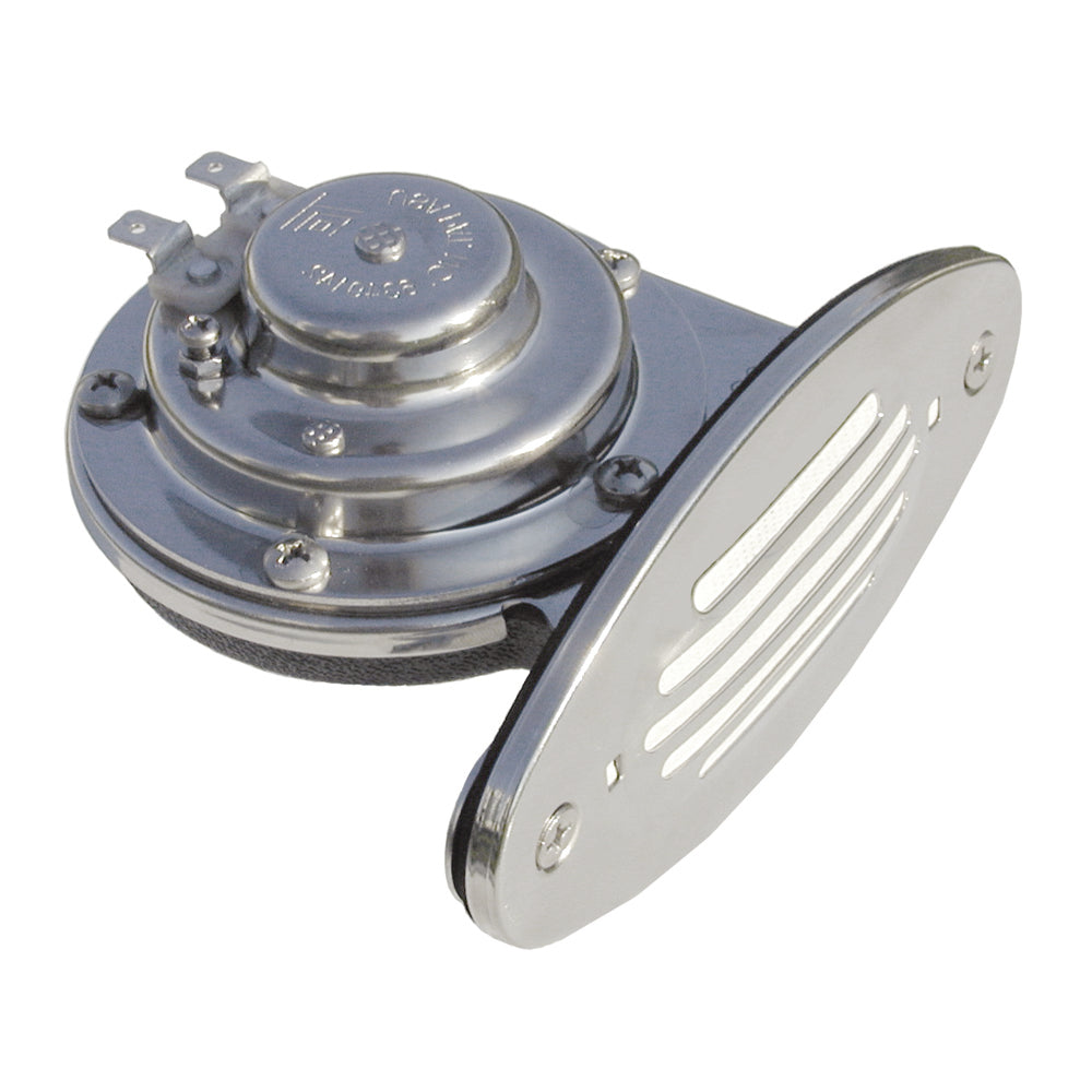 Schmitt Marine Mini Stainless Steel Single Drop-In Horn w/Stainless Steel Grill - 12V Low