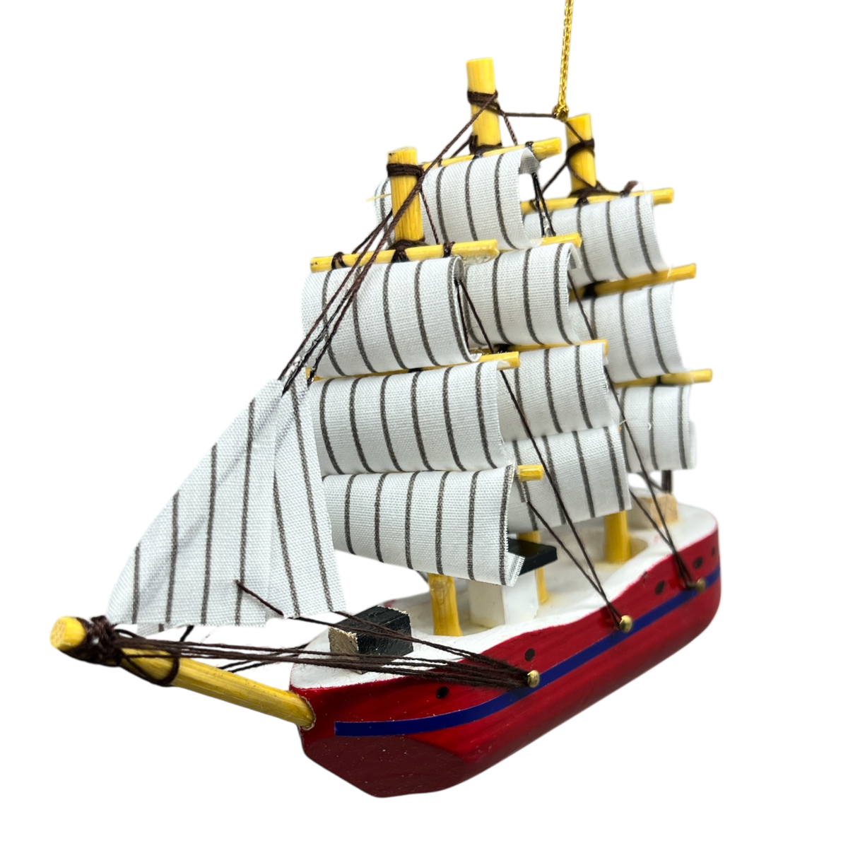 Schooner Red Boat Ornament