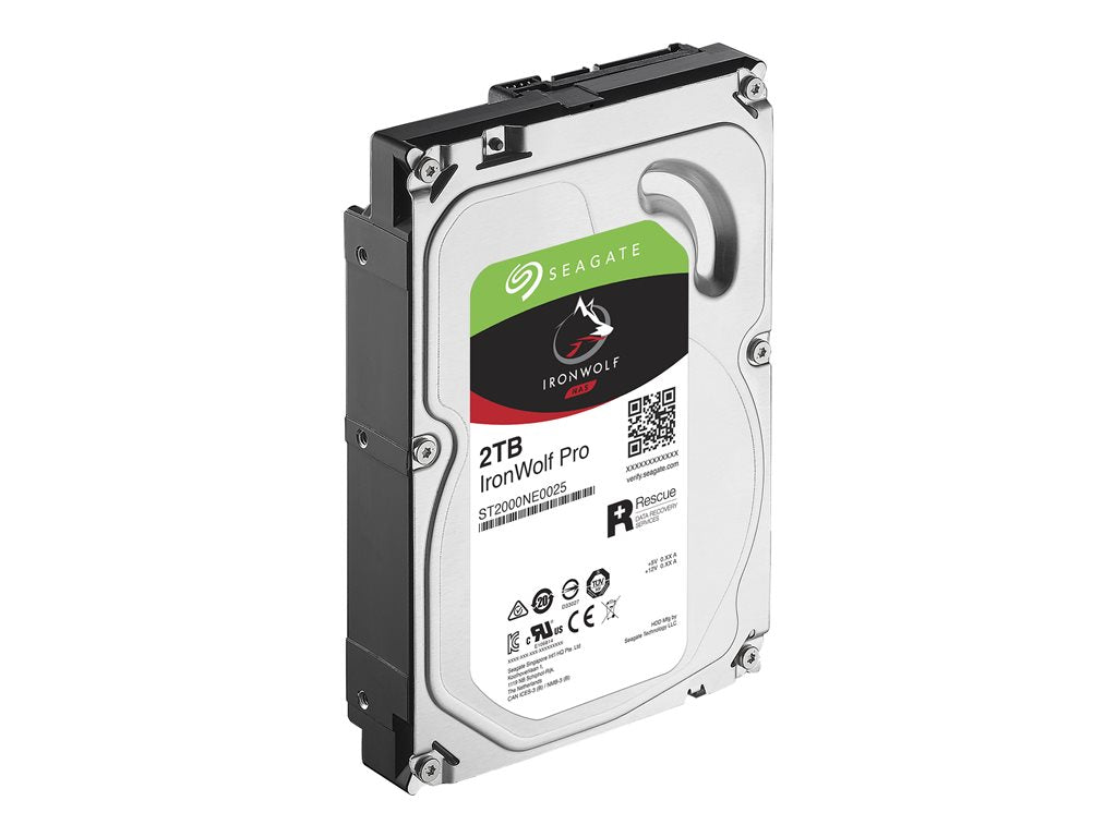 Seagate IronWolf Pro ST2000NE0025 - Hard drive - 2 TB - internal - 3.5 - SATA 6Gb/s - 7200 rpm - buffer: 128 MB - with