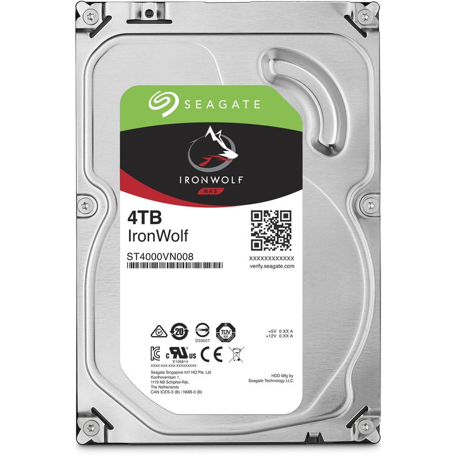 Seagate Ironwolf Nas St4000Vn008 4Tb 5900Rpm Sata 6.0 Gb/S 64Mb Hard Drive (3.5 Inch)
