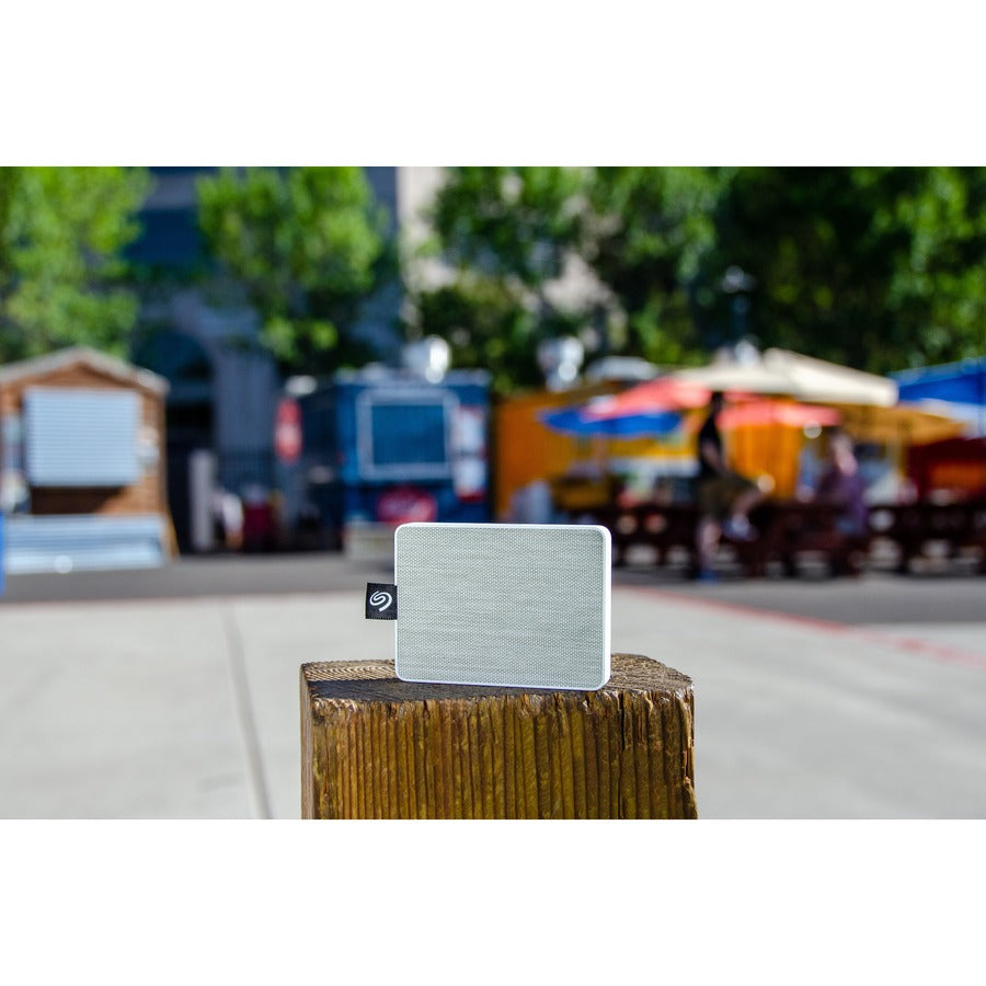 Seagate One Touch STJE1000402 1 TB Portable Solid State Drive - External - White