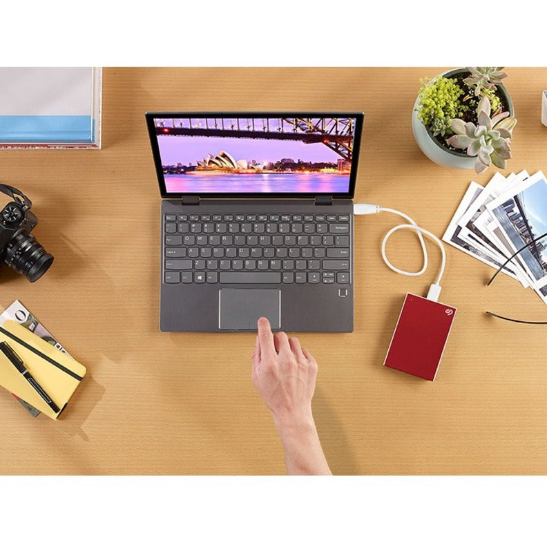 Seagate One Touch STKB2000403 1.95 TB Portable Hard Drive - 2.5 External - Red"