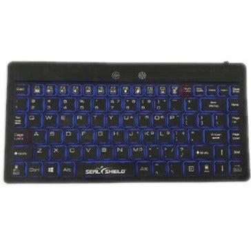 Seal Shield Silk Mini Glow Waterproof Silicone Backlit Keyboard