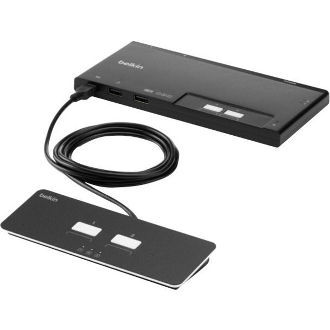 Secure KVM Switch - 2-Port Single Head DVI NIAP PP 4.0 | Belkin F1DN102MOD-DD-4