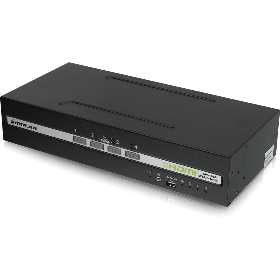 Secure KVM Switch - IOGEAR 4-Port Dual View HDMI w/CAC Audio | IOGEAR GCS1324TAA4C