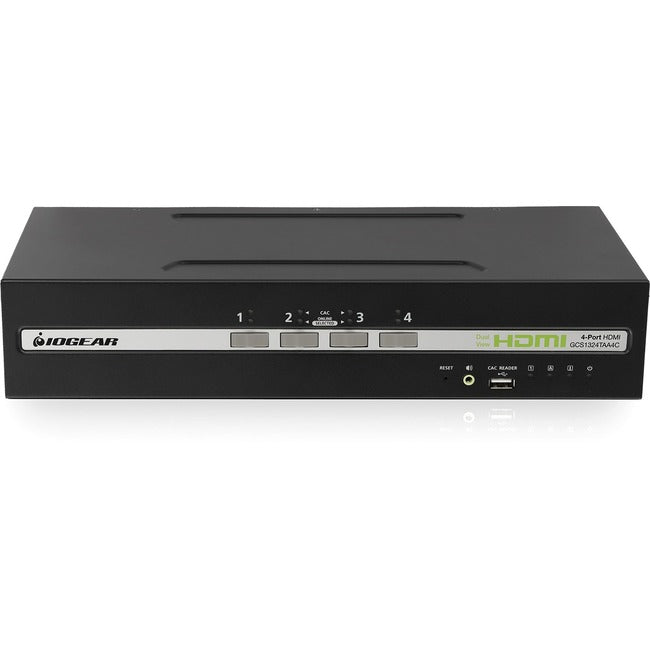 Secure KVM Switch - IOGEAR 4-Port Dual View HDMI w/CAC Audio | IOGEAR GCS1324TAA4C