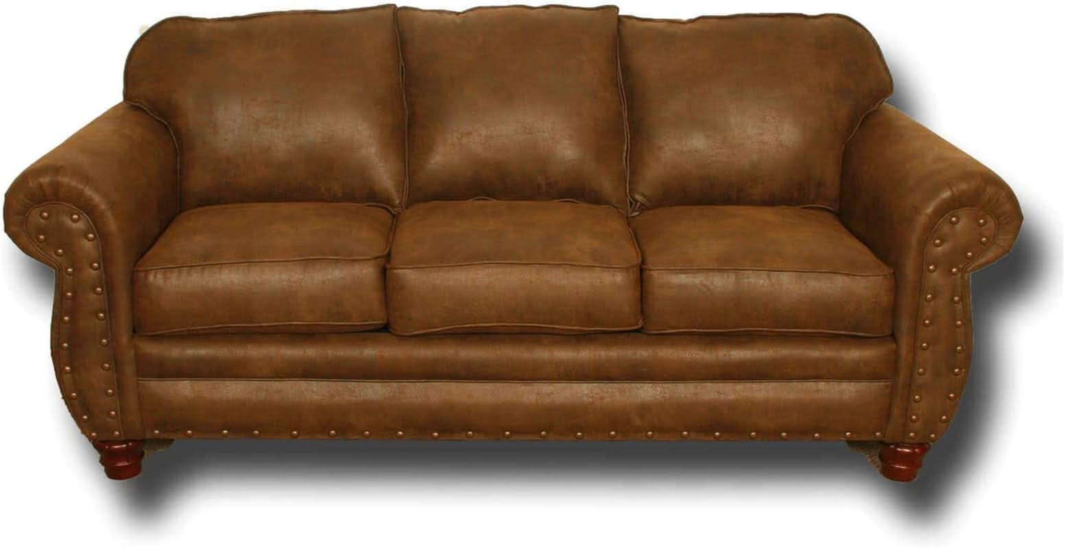 Sedona 4 Piece Leather Look Microfiber Sofa Set With Loveseat Chair Ottoman