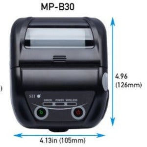 Seiko Instruments MP-B30L Rugged Bluetooth Mobile Thermal Paper/Label Printer Kit - 3" Roll Width | Seiko MP-B30L-B46JK1-E9