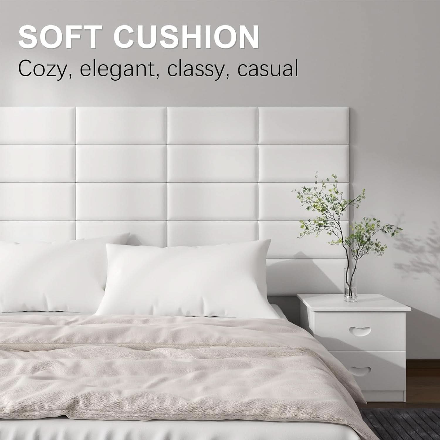 Self-Adhesive 3D Upholstered Wall Panels for Bedrooms
