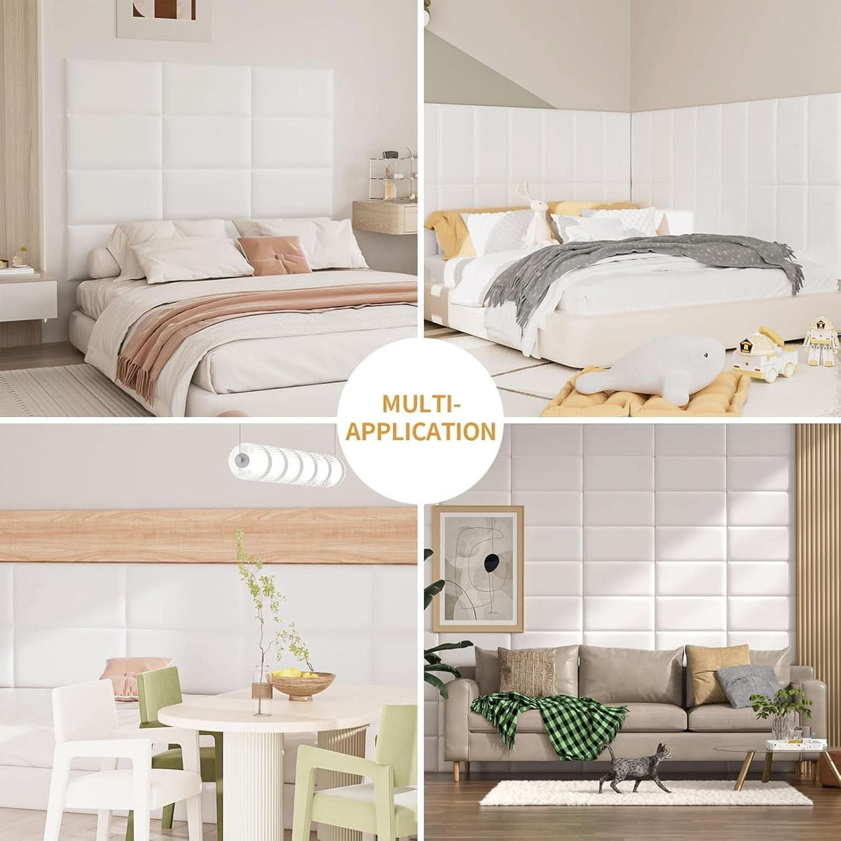 Self-Adhesive 3D Upholstered Wall Panels for Bedrooms